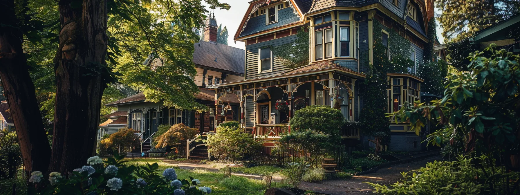 a beautiful victorian home in the heart of st. george's neighborhood, surrounded by historic buildings and lush greenery, showcasing the diverse influences that shape local property values. a beautiful victorian home in the heart of st. george's neighborhood, surrounded by historic buildings and lush greenery, showcasing the diverse influences that shape local property values.