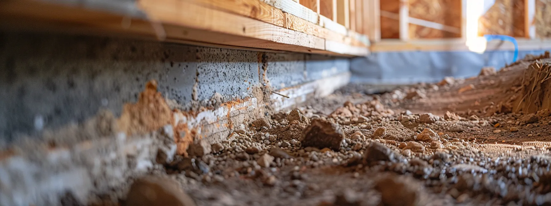 a close-up shot of a sturdy foundation being inspected in a well-maintained st. george home.