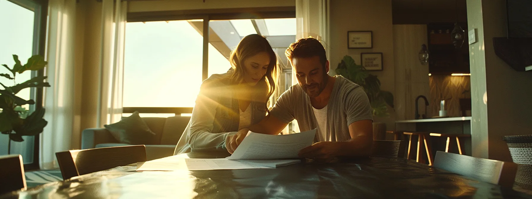 a couple reviewing paperwork with a st. george lender, showcasing a smooth home loan application process.