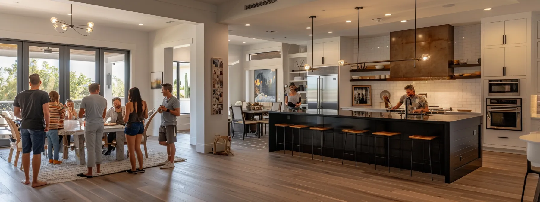 a diverse mix of people of different ages and backgrounds exploring a variety of modern and traditional homes in st. george, reflecting the evolving demographic trends shaping the real estate market.