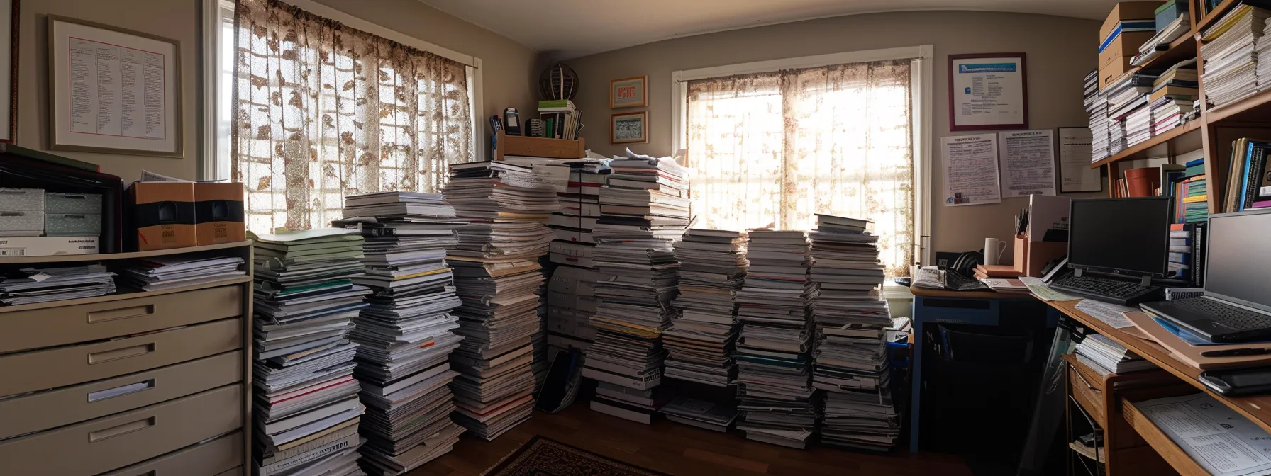 a neatly arranged stack of paperwork, including repair records, receipts, warranties, and permits, ready for a home inspection in st. george.