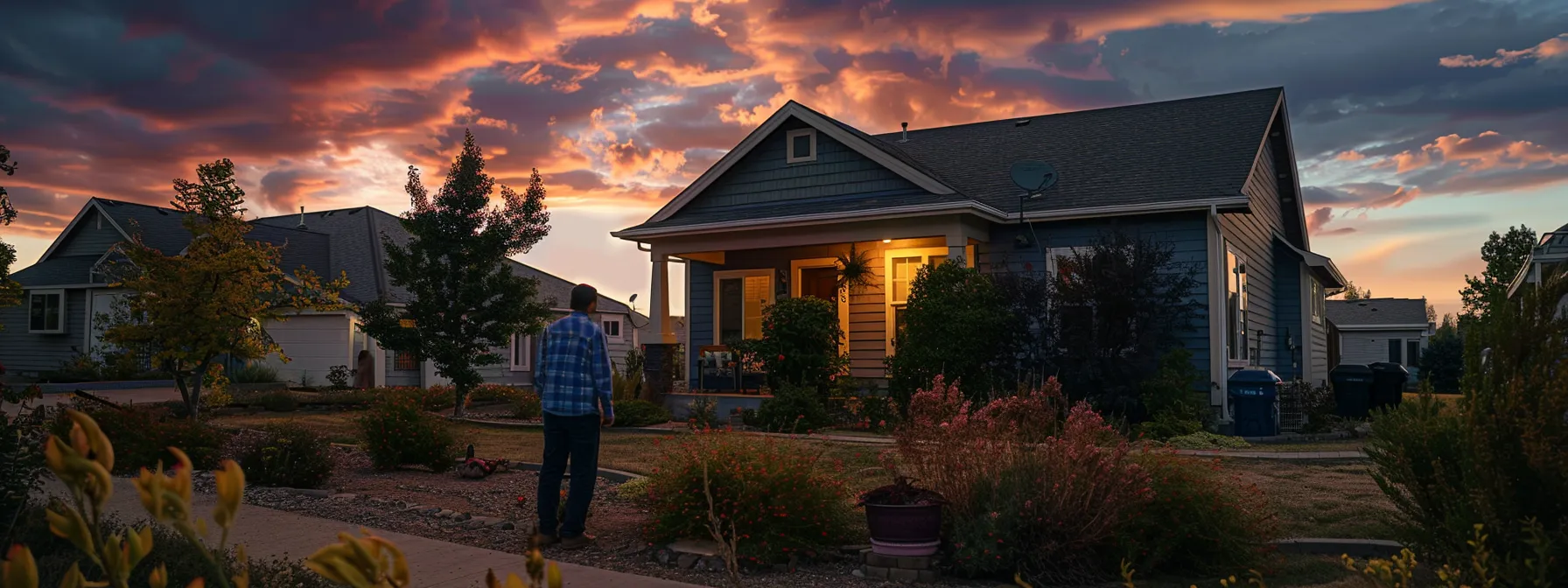 a professional inspector examining a cozy st. george home, inspecting the roof, foundation, and appliances with a diligent focus.