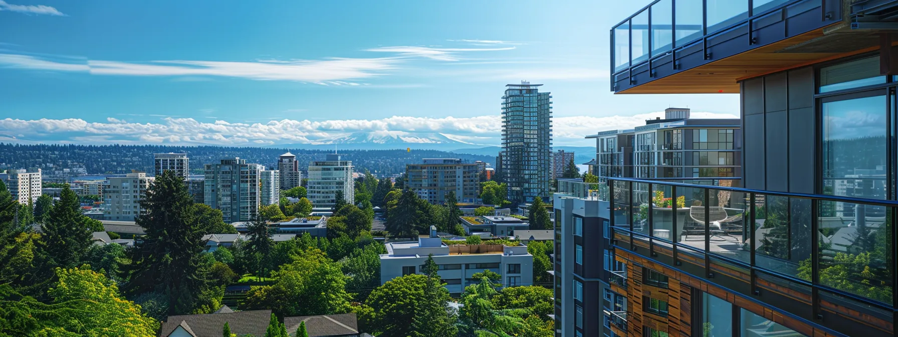 a stunning view of st. george's downtown skyline with lush greenery and modern architecture, illustrating the impact of location on home values.