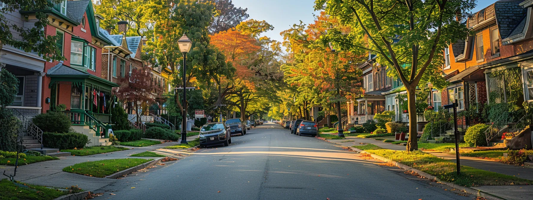 a vibrant street lined with charming, renovated homes in an up-and-coming st. george neighborhood.