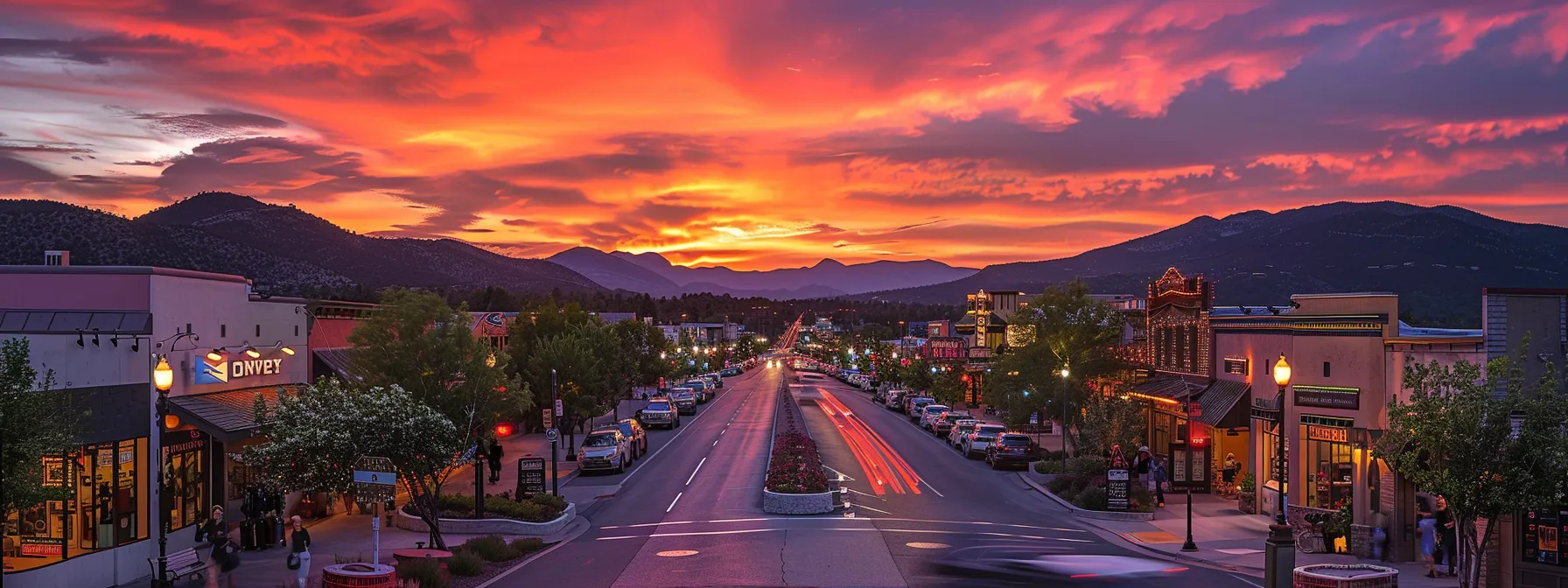 a vibrant sunset over the bustling streets of st. george, showcasing the dynamic shifts in the local real estate market.