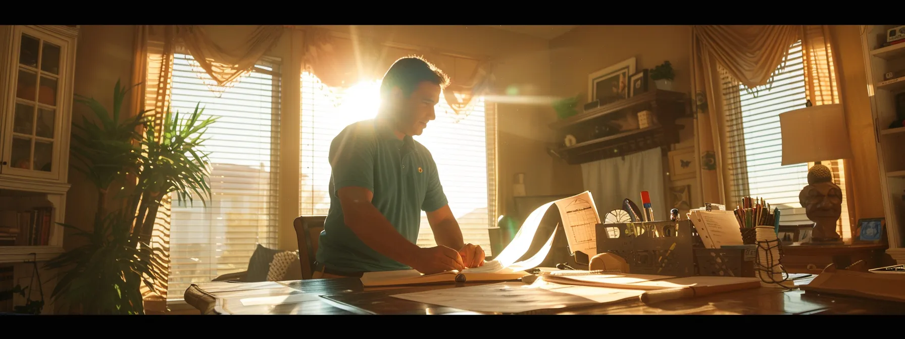 buyer reviewing a detailed home inspection report in st. george, surrounded by notes, tools, and repair estimates.