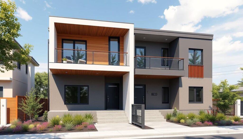 Modern Duplex Construction Design